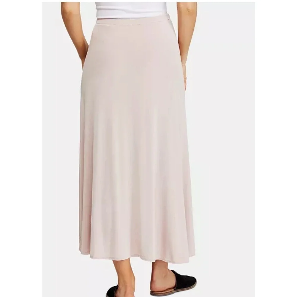 Free People Skirt Women's Small‎ S Midi Wrap Drape Faux Crossover Blush Pink - Picture 2 of 9